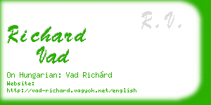 richard vad business card